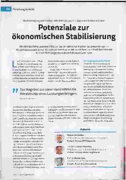 Vorschauseite 1: Potenziale zur ökonomischen Stabilisierung