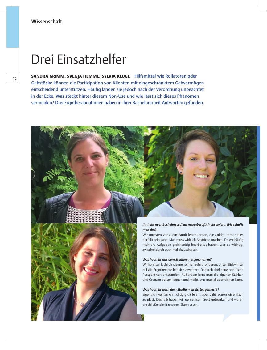 Vorschauseite 1: Sandra Grimm, Svenja Hemme, Sylvia Kluge ? Drei Einsatzhelfer