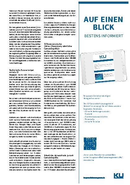 Vorschauseite 2: Big Data offenbart Unterversorgung mit Kinderärzten. Dramatische Lage in den ländlichen Gemeinden – und was ist mit den Großstädten?
