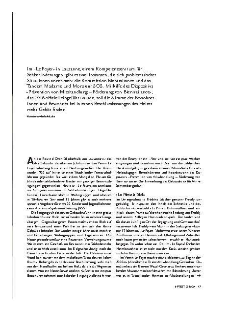 Vorschauseite 2: Die Stimme der Bewohnenden findet Gehör.