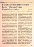 Vorschauseite 1: Der Ruf nach Weiterbildungsmöglichkeiten - Erfahrungen eines Pflegefachassistenten