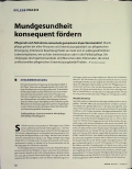 Vorschauseite 1: Mundgesundheit konsequent fördern
