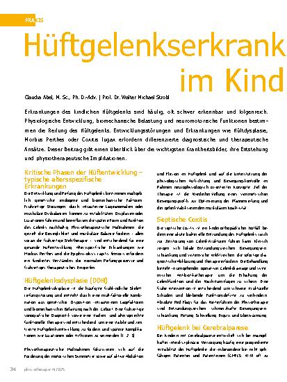 Vorschauseite 1: Hüftgelenkserkrankungen im Kindesalter