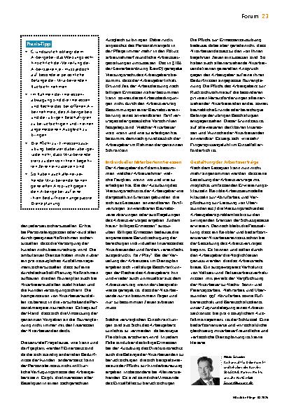Vorschauseite 2: Mitarbeiterinteressen und Tourenplanung