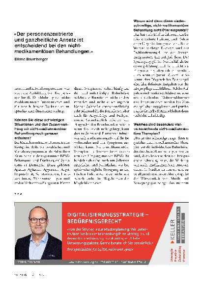 Vorschauseite 2: "Nicht-medikamentöse Behandlung hilft allen Beteiligten"