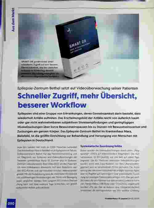 Vorschauseite 1: Epilepsie-Zentrum Bethel setzt auf Videoüberwachung seiner Patienten. Schneller Zugriff, mehr Übersicht, besserer Workflow.