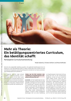 Vorschauseite 1: Mehr als Theorie: Ein betätigungszentriertes Curriculum, das Identität schafft