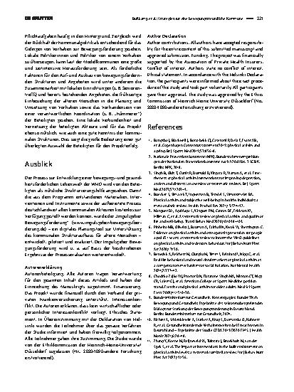 Vorschauseite 4: Strategien für eine bewegungsfreundliche Kommune – Von der Planung bis zur Evaluation