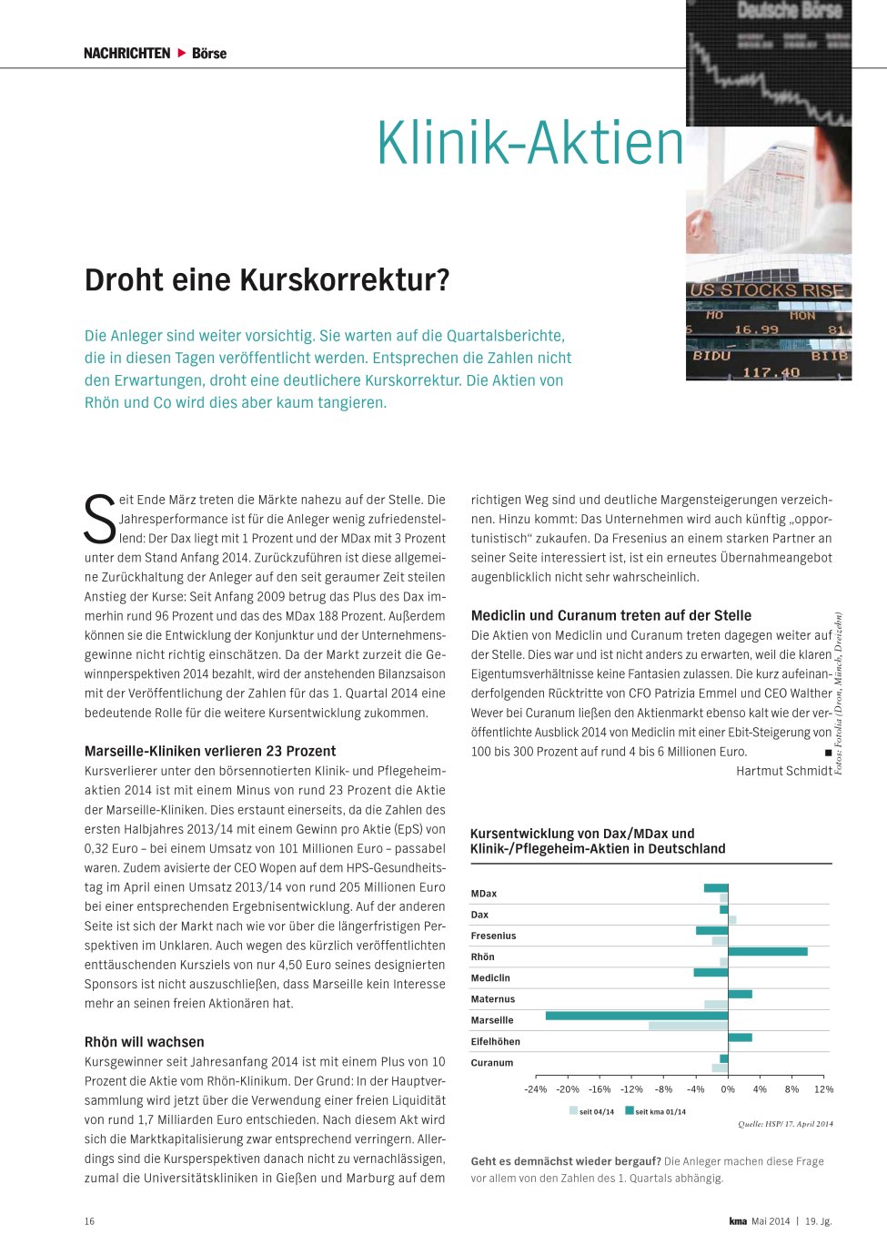Vorschauseite 1: Droht eine Kurskorrektur?