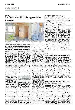 Vorschauseite 1: Ein Testlabor für altersgerechtes Wohnen