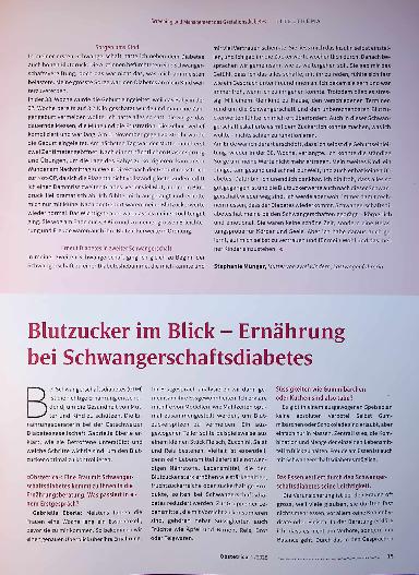 Vorschauseite 2: «Als ich zum Zuckertest musste, hatte ich die Krise»