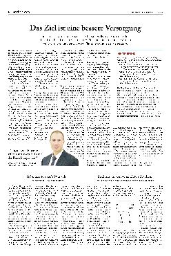 Vorschauseite 1: Das Ziel ist eine bessere Versorgung.