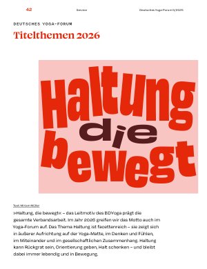 Vorschauseite 1: Haltung die bewegt