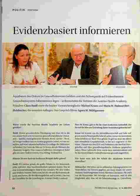 Vorschauseite 1: Evidenzbasiert informieren