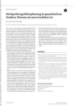 Vorschauseite 1: Stichprobengrößenplanung in quantitativen Studien: Warum sie unverzichtbar ist