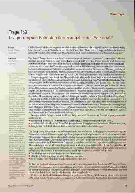 Vorschauseite 1: Triage von Patienten durch angelerntes Personal?