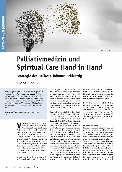 Vorschauseite 1: Palliativmedizin und Spiritual Care Hand in Hand - Strategie des Helios Klinikums Schleswig