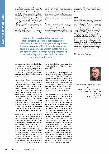 Vorschauseite 3: Palliativmedizin und Spiritual Care Hand in Hand - Strategie des Helios Klinikums Schleswig