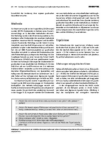 Vorschauseite 2: Erfahrungen und Erwartungen von Studierenden mit psychischen Krisen