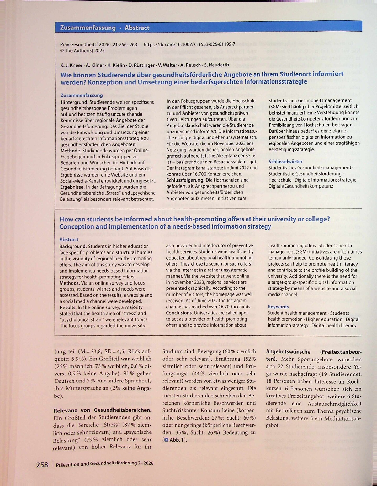 Vorschauseite 3: Wie können Studierende über gesundheitsförderliche Angebote an ihrem Studienort informiert werden? Konzeption und Umsetzung einer bedarfsgerechten Informationsstrategie