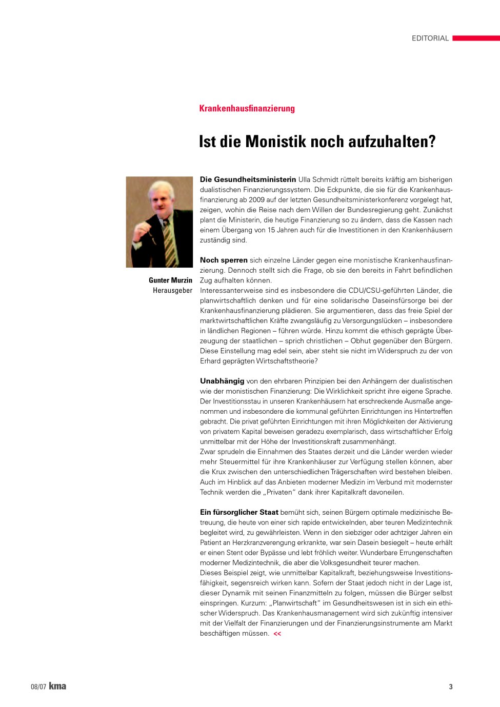 Vorschauseite 1: Ist die Monistik noch aufzuhalten?