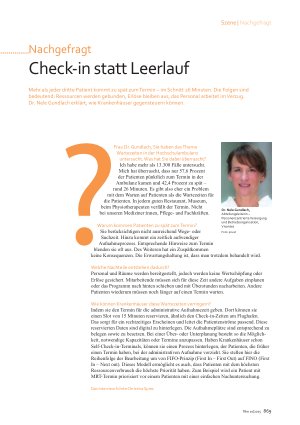 Vorschauseite 1: Check-in statt Leerlauf