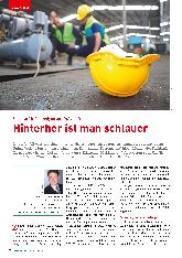 Vorschauseite 1: Von der Unfallanalyse zur Prävention Hinterher ist man schlauer.