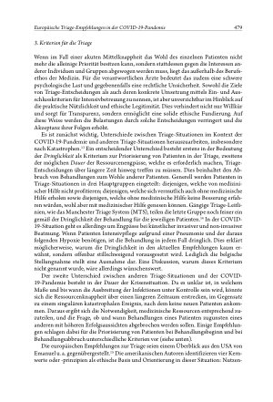 Vorschauseite 5: Entscheidungen unter akutem Ressourcenmangel: Europäische Triage-Empfehlungen in der COVID-19-Pandemie