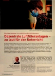 Vorschauseite 1: Dezentrale Luftfilteranlagen - zu laut für den Unterricht