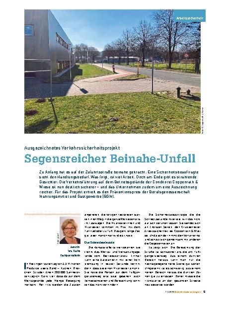 Vorschauseite 1: Ausgezeichnetes Verkehrssicherheitsprojekt Segensreicher Beinahe-Unfall