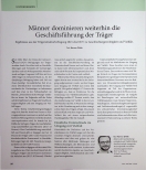 Vorschauseite 1: Männer dominieren weiterhin die Geschäftsführung der Träger.