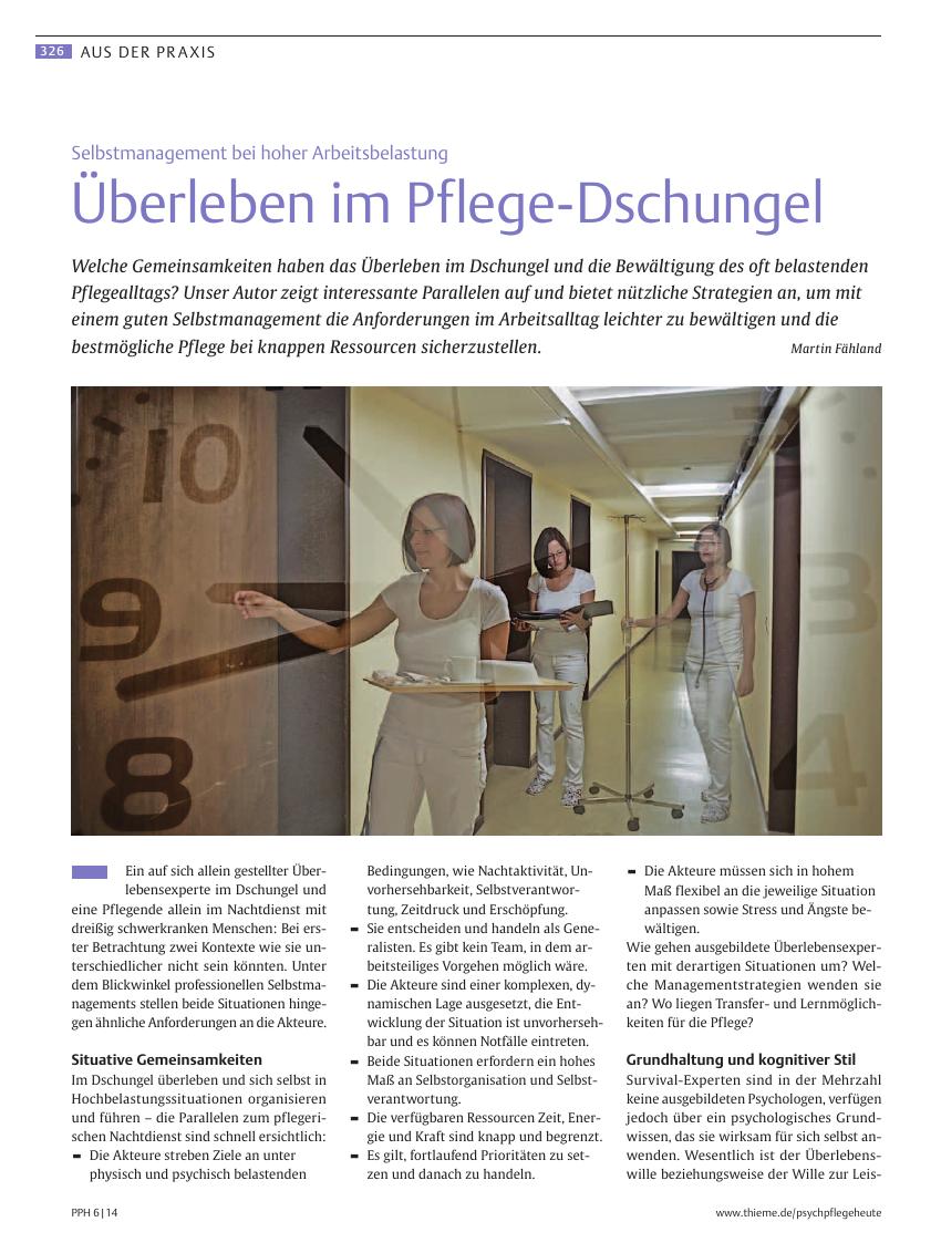 Vorschauseite 1: Überleben im Pflege-Dschungel