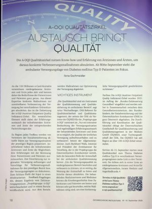 Vorschauseite 1: A-OQL Qualitätszirkel. Austausch bringt Qualität