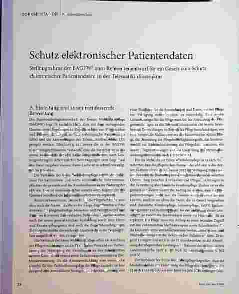Vorschauseite 1: Schutz elektronischer Patientendaten
