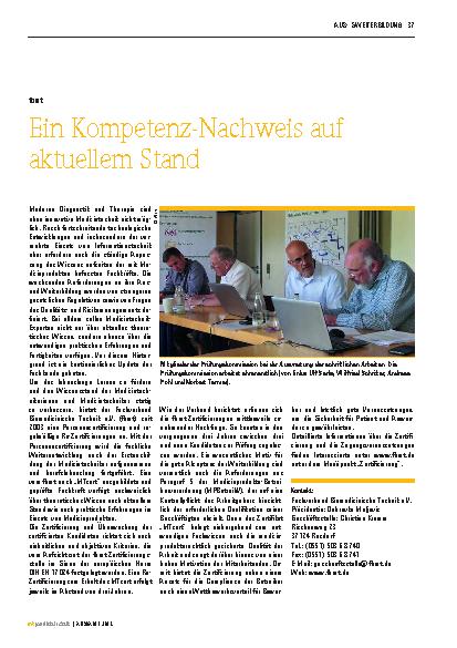 Vorschauseite 1: Ein Kompetenznachweis auf aktuellem Stand.