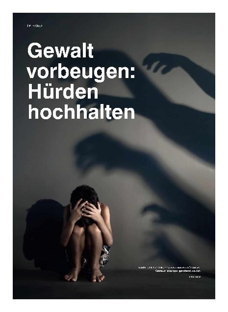 Vorschauseite 1: Gewalt vorbeugen: Hürden hochhalten