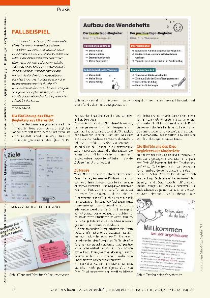 Vorschauseite 2: Macht erfolgreiche Ergotherapie sichtbar. Das Arbeitsheft „Ergo-Begleiter“.