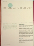 Vorschauseite 1: FÜR EINE GERECHTE SPRACHE