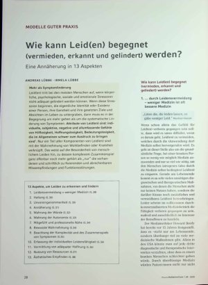 Vorschauseite 1: Wie kann Leid(en) begegnet (vermieden, erkannt und gelindert) werden?