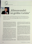 Vorschauseite 1: Klimawandel ist die größte Gefahr.