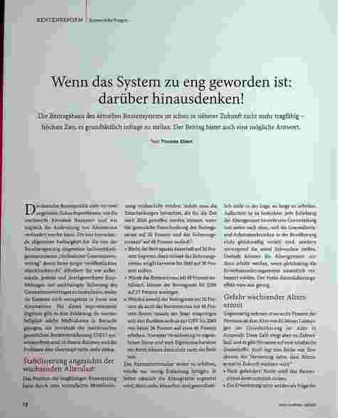 Vorschauseite 1: Wenn das System zu eng geworden ist: darüber hinausdenken!