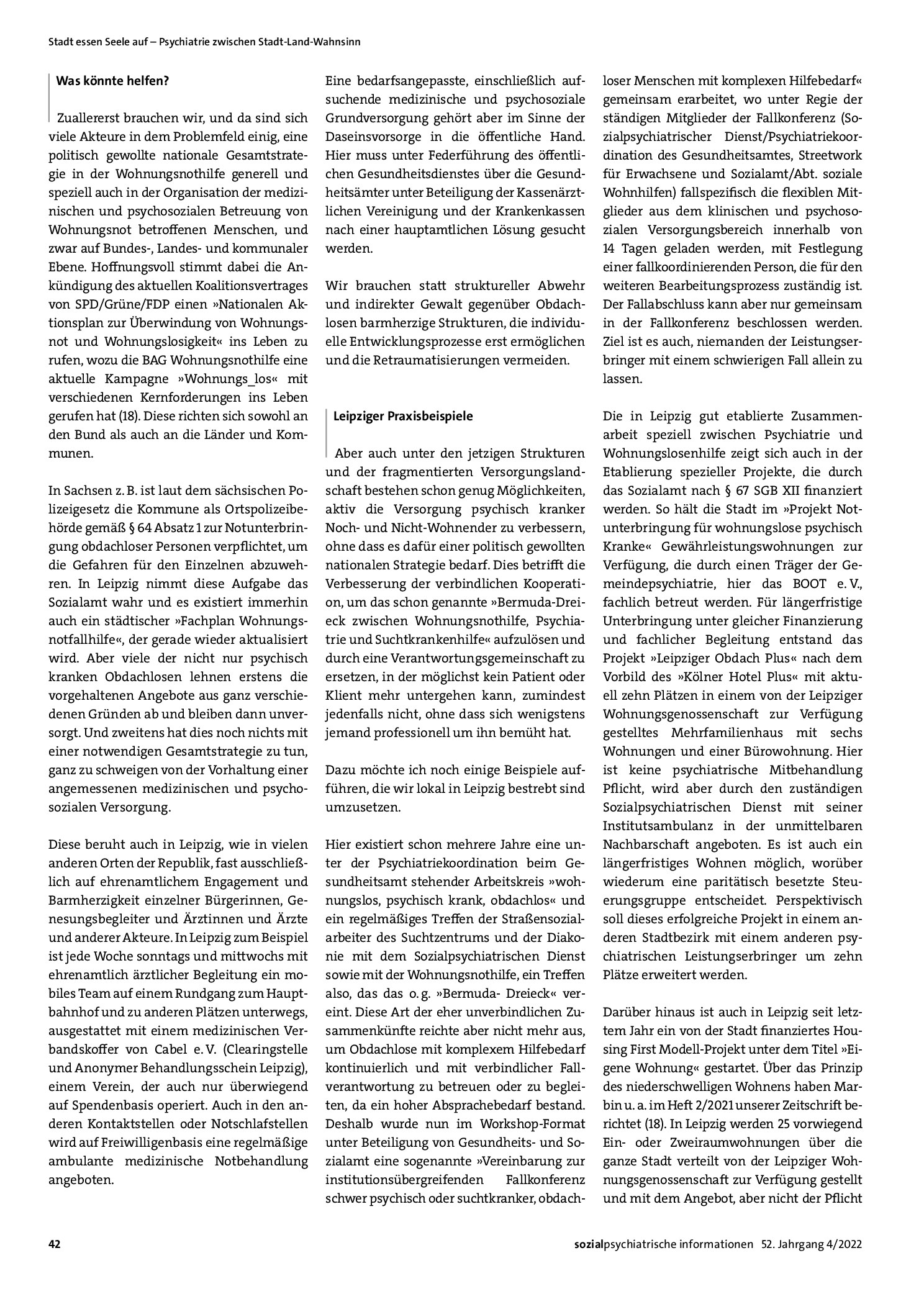 Vorschauseite 4: Von Noch-Wohnenden und Nicht-Wohnenden. Zum Verhältnis von Wohnungs- bzw. Obdachlosigkeit und Psychiatrie