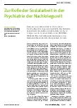 Vorschauseite 1: Zur Rolle der Sozialarbeit in der Psychiatrie der Nachkriegszeit