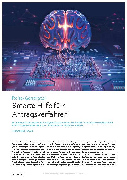 Vorschauseite 1: Reha-Generator Smarte Hilfe fürs Antragsverfahren