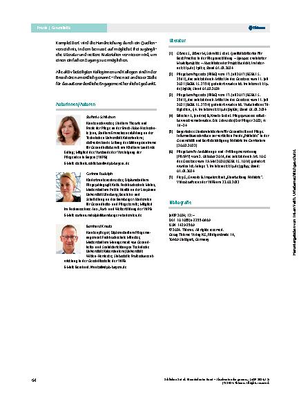 Vorschauseite 5: Einstieg in den Beruf – Absolventen der generalistischen Ausbildung im pädiatrischen Setting