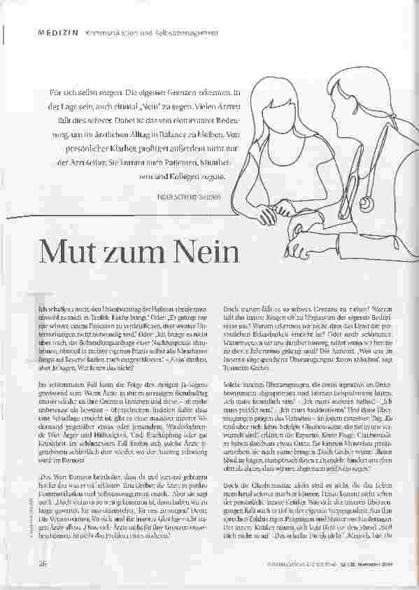 Vorschauseite 1: Mut zum Nein