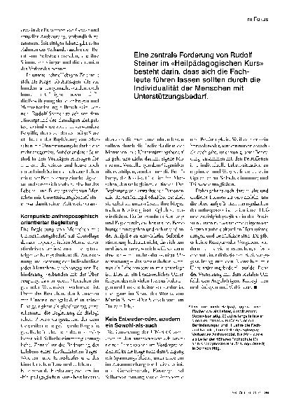 Vorschauseite 2: Die Achtung der Individualität: Ein Postulat der Anthroposophie