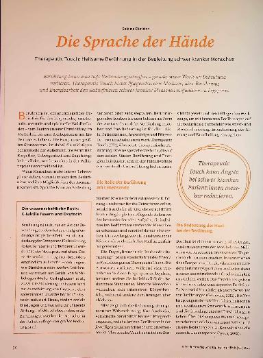Vorschauseite 1: Die Sprache der Hände Therapeutic Touch: Heilsame Berührung in der Begleitung schwer kranker Menschen