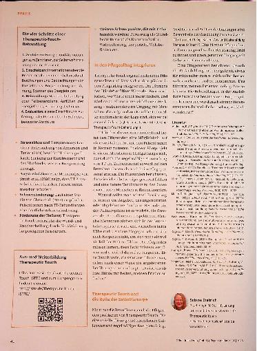 Vorschauseite 3: Die Sprache der Hände Therapeutic Touch: Heilsame Berührung in der Begleitung schwer kranker Menschen