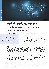 Vorschauseite 1: Medizinprodukterecht im Krankenhaus - ein Update. Was es in der Praxis zu beachten gilt.